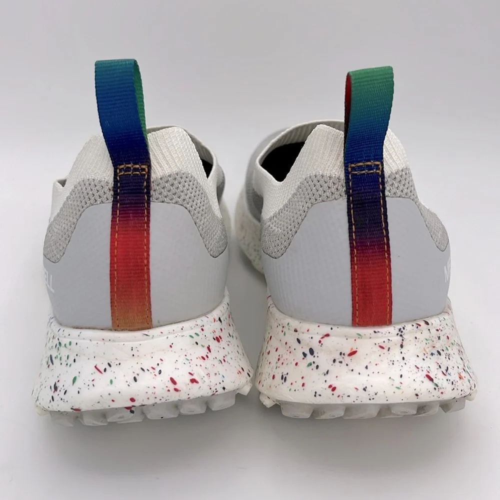 Merell - men’s cloud MOC knit confetti pride slip on sneakers gray shoes size8.5